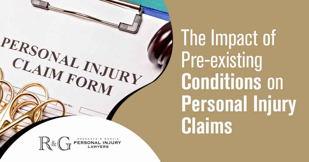 R&G Personal Injury Lawyers examining forms related to The Impact of Pre-existing Conditions on Personal Injury Claims.